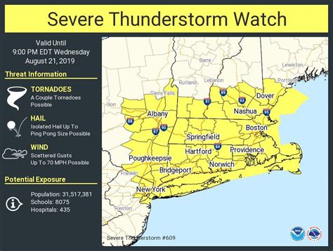 Severe Thunderstorm Watch Issued For Across Massachusetts