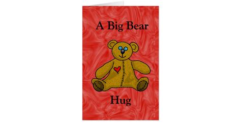 Giant Big Bear Hug Card Zazzle