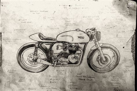 Best Of Breed A Triton Cafe Racer By Foundry Motorcycle Bike Sketch