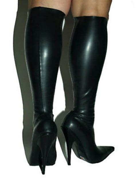 black latex rubber boots rubber fetish boots dominatrix etsy