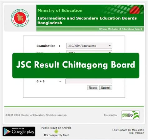 Jsc Result 2019 Chittagong Board Full Marksheet Educationbd