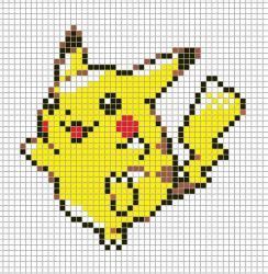 Pikachu Surprised Meme Pixel Art Magnet Hama Perler Beads Pixel Art