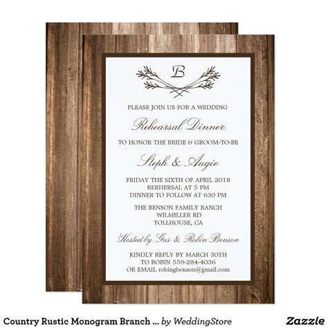 The envelopes and other adorning details need to complement. Create your own Invitation | Zazzle.com | Wood wedding invitations, Wedding invitations rustic ...