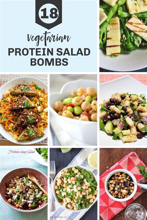 40 Vegetarian High Protein Salads Recipe Veggie Recipes Vegetarian