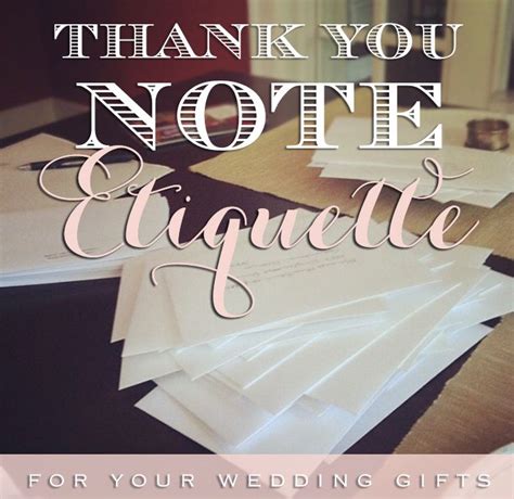 Thank You Note Etiquette For Your Wedding Ts Thank You Notes