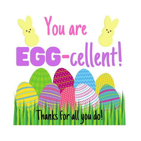Printable Egg Cellent Easter Appreciation Gift Tags For Office Etsy