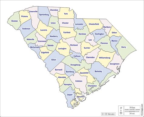 South Carolina Free Map Free Blank Map Free Outline Map Free Base