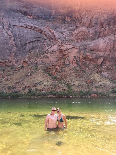 in de colorado river foto clint and corinne in amerika