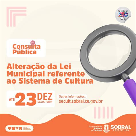 Prefeitura de Sobral Prefeitura de Sobral abre consulta pública para revisão da Lei do Sistema