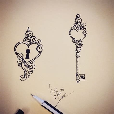 Lock And Key Tattoo Designs For Women