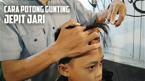 Cara Potong Gunting Jepit Pake Jari Rambut Atas Youtube