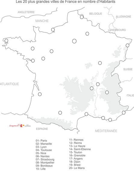 Polyglotcoach29 août 201729 août découvrez les plans des principales villes touristiques en france avec nos cartes interactives sur. CARTE des VILLES de FRANCE VIERGE à compléter - dragono.fr