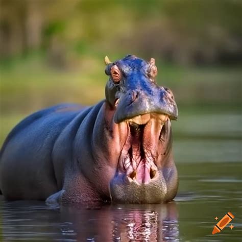 Happy Hippo On Craiyon