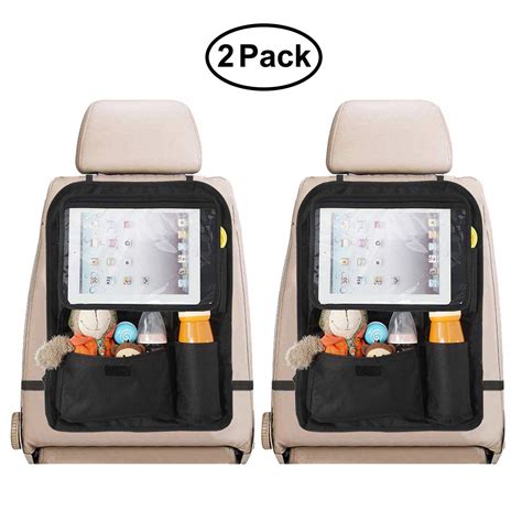 Large Pocket Storage Car Seat Back Protectors For Kids Travel