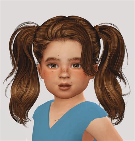 The Sims 4 Custom Content Child Hair Alpha Bdaod