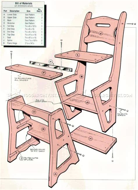 Chair Step Stool Plans • Woodarchivist
