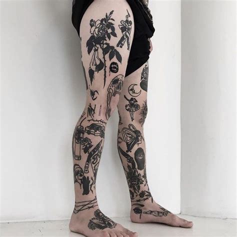blackwork inspiration inkstinct leg tattoos knee tattoo black tattoos