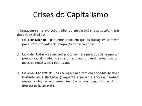 Dinâmicas Do Capitalismo E Suas Crises