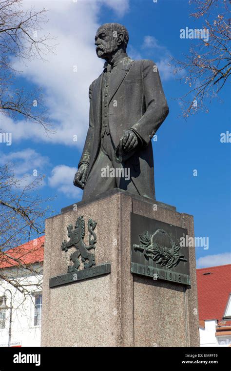 Bronze Statue Of Tomas Garrigue Masaryk The First President Of