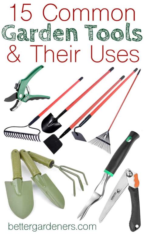 15 Common Gardening Tools And Their Uses Better Gardeners Guide
