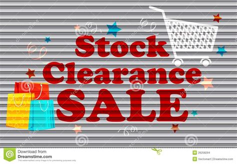 Stock Clearance Sale Stock Vector Illustration Of Discount 26258294