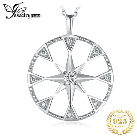 Jewelrypalace Star 925 Sterling Silver Cubic Zirconia Pendant Necklace