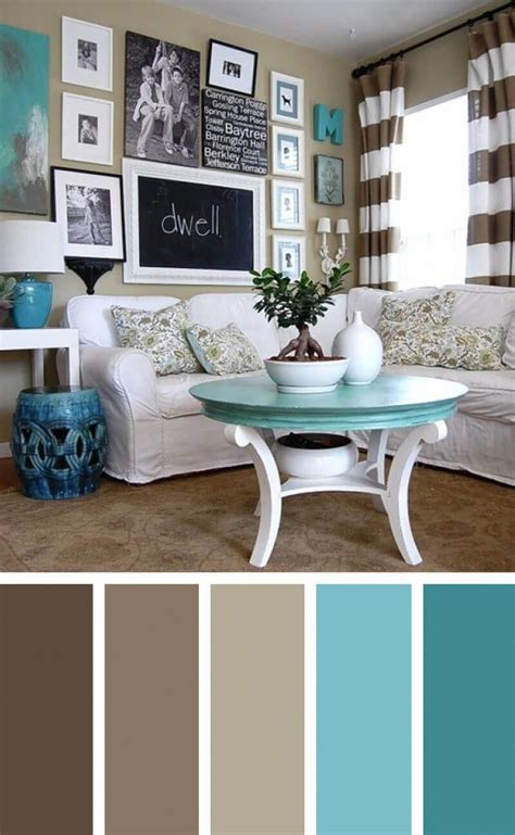 Living Room With Harmounious Color Scheme Throughout Giving A Cool