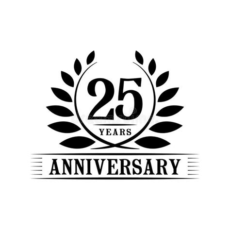 25 Years Anniversary Celebration Logo 25th Anniversary Luxury Design