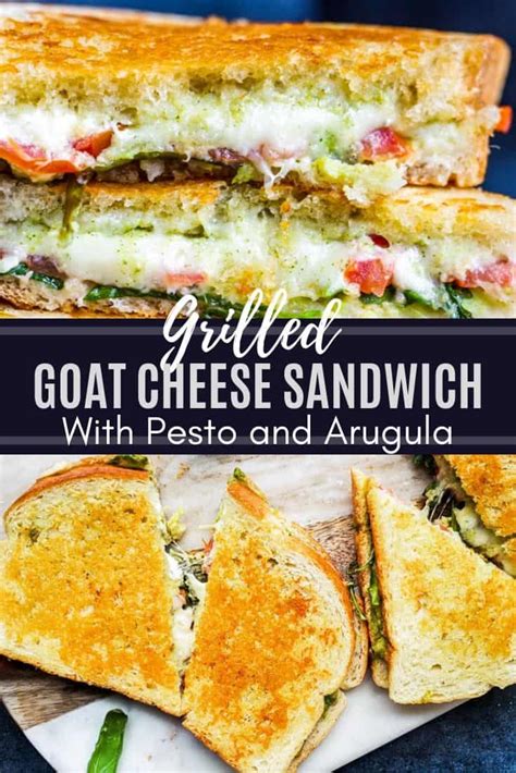 Grilled Goat Cheese Sandwich With Pesto And Arugula Erhardts Eat