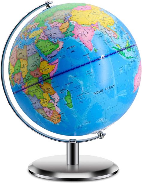 Home And Garden 3 Stand Rotating World Globe Map Kids Toy School Student