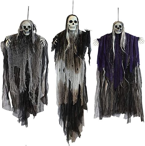 JOYIN Pack Hanging Halloween Skeleton Ghosts Decorations Grim Reapers For Best Halloween