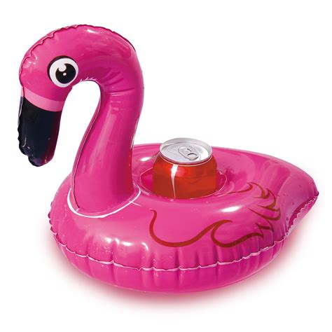 Rhinomaster Play Tropical Flamingo Inflatable Pool Cup Holder Novelty Pink Floating Drink