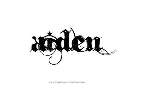 Aiden Name Tattoo Designs