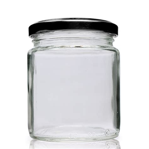 250ml Clear Glass Jar Lid Ampulla Ltd 0161 367 1414