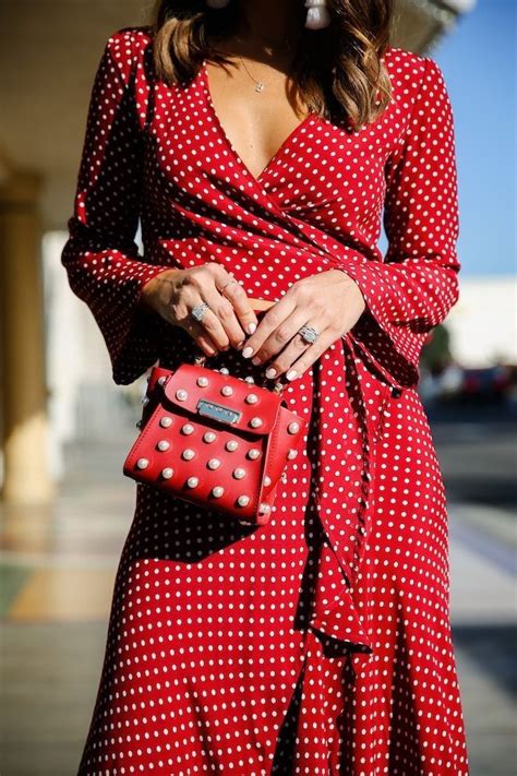 Pin By Lynne Riley On Fashion Lady In Red Dots Outfit Polka Dots Outfit Red Polka Dot Dress