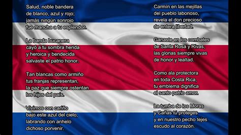 Saludo A La Bandera De Costa Rica Youtube