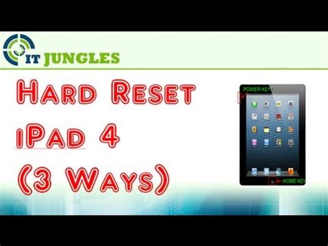 Before getting started, make sure that your computer has the latest version of itunes installed and that you have a strong if you are now able to open your ipad, you can erase all of your data and return it to its factory default settings without connecting it to a computer. How to Hard Reset iPad 4 (3 Ways) - YouTube