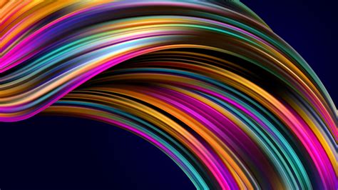 Asus Zenbook Pro Duo Wallpaper 4k Spectrum Waves Colorful Stock