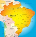 Cities map of Brazil - OrangeSmile.com