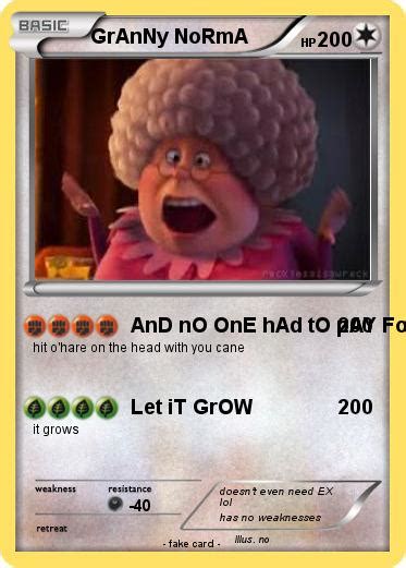 Pokémon Granny Norma 3 3 And No One Had To Pay For Air My Pokemon Card