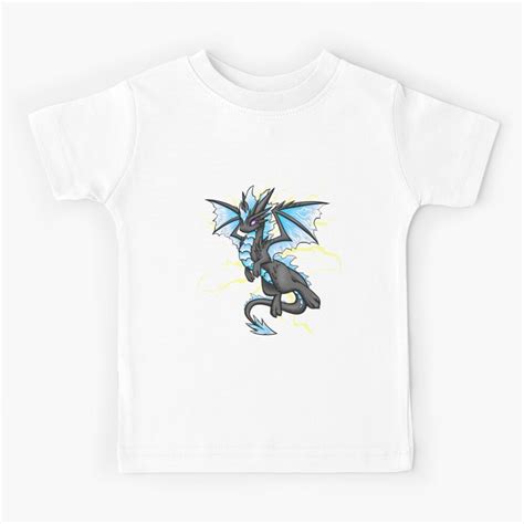 Blue Lightning Dragon Kids T Shirt For Sale By Bgolins Redbubble