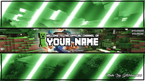 Photoshop Free Minecraft Youtube Banner Template Psd Direct