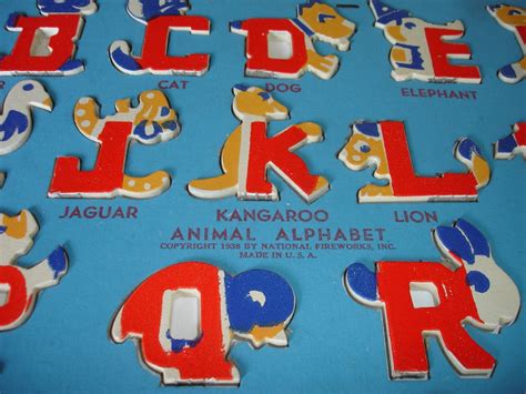 Antique Animal Alphabet Puzzle 1938