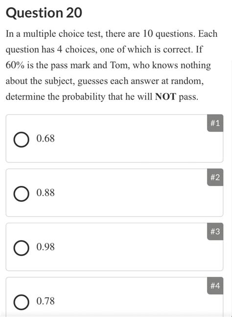 Solved Question In A Multiple Choice Test There Are Chegg Com