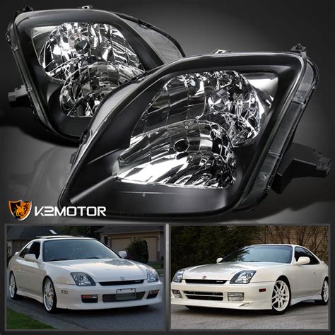 The honda prelude is a sport compact car which was produced by japanese car manufacturer honda from 1978 until 2001. 1997-2001 Honda Prelude Black Housing Clear Lens Headlights