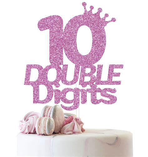 buy double digits 10th birthday cake topper cheer to 10th years 10 and fabulous cake topper