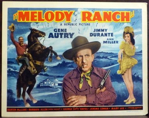 Western Gene Autry 1940 Original Lobby Title Card Melody Ranch Durante