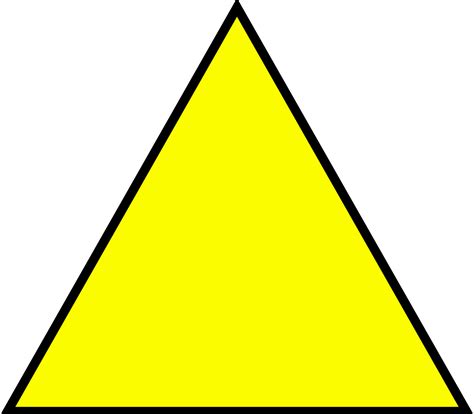 Yellow Triangle Image Transparent Png 42405 Free Icon