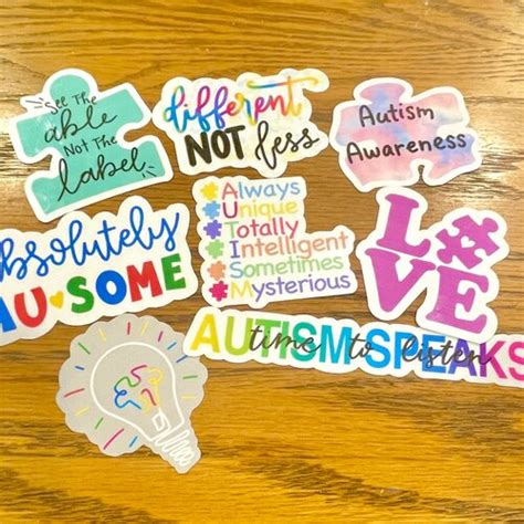 Autism Awareness Month Sticker Pack Etsy