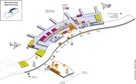 Cdg Airport Terminal 2d Map Map Of Cdg Airport Terminal 2d France